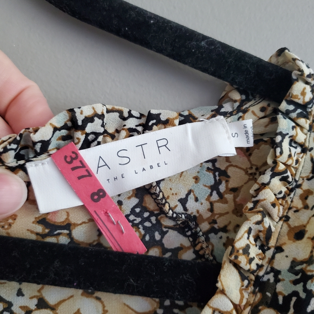 Astr The Label Women's‎ Marcella Long Sleeve Ruched Dress Yellow Floral Size S - Picture 4 of 9